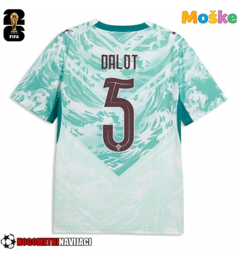 Moške Nogometnih dresov Portugalska Diogo Dalot #5 Gostujoči SP 2026 Kratki rokavi Moške Nogometnih dresov Portugalska Diogo Dalot #5 Gostujoči SP 2026 Kratki rokavi